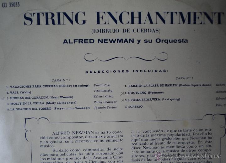Discos de vinilo: Alfred Newman - String Enchantment... - 1.&ordf; Edici&oacute;n de Espa&ntilde;a - Foto 2