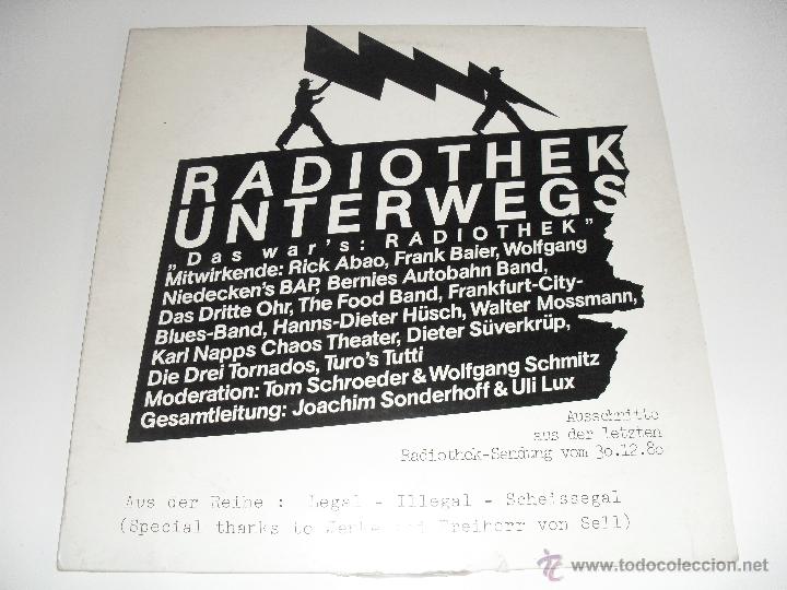 Discos de vinilo: RADIOTHEK UNTERWEGS 1980 - Foto 1