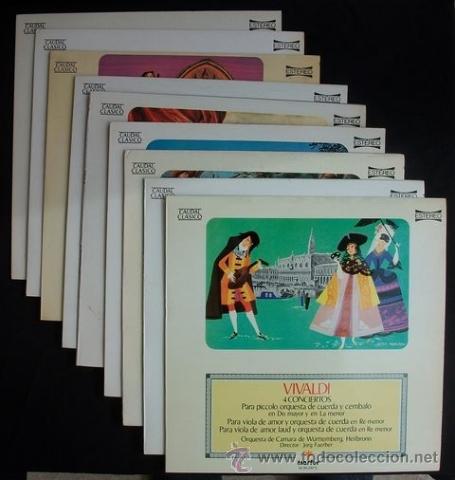 Discos de vinilo: 5x Mozart - 4x Vivaldi - 9 LP's  - Como nuevos todos