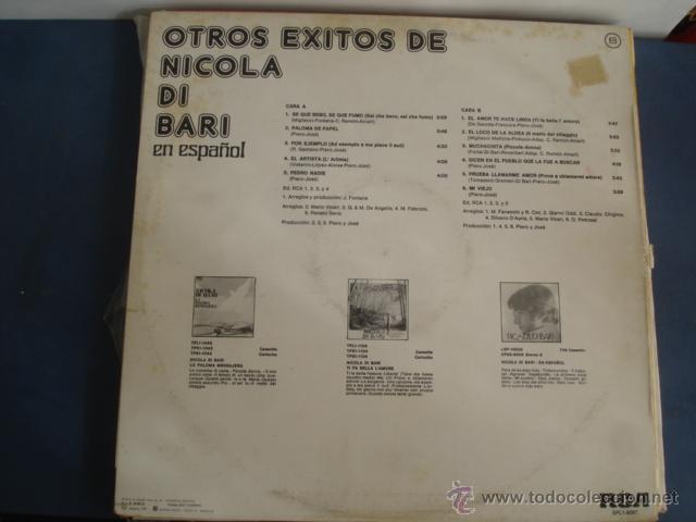Discos de vinilo: NICOLA DI BARI EN ESPA&Ntilde;OL OTROS EXITOS - Foto 2