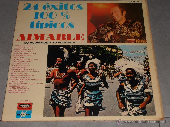 Discos de vinilo: 24 EXITOS 100% TIPICOS - AIMABLE - MARFER 1972 - DOBLE LP - Foto 1