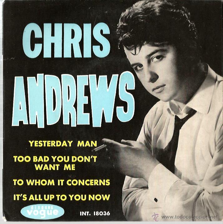 Discos de vinilo: EP CHRIS ANDREWS : YESTERDAY MAN - Foto 1