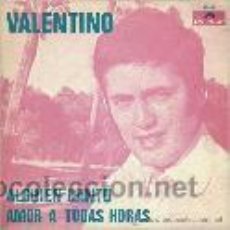 Discos de vinilo: VALENTINO SINGLE SELLO POLYDOR AÑO 1968. Lote 39655477