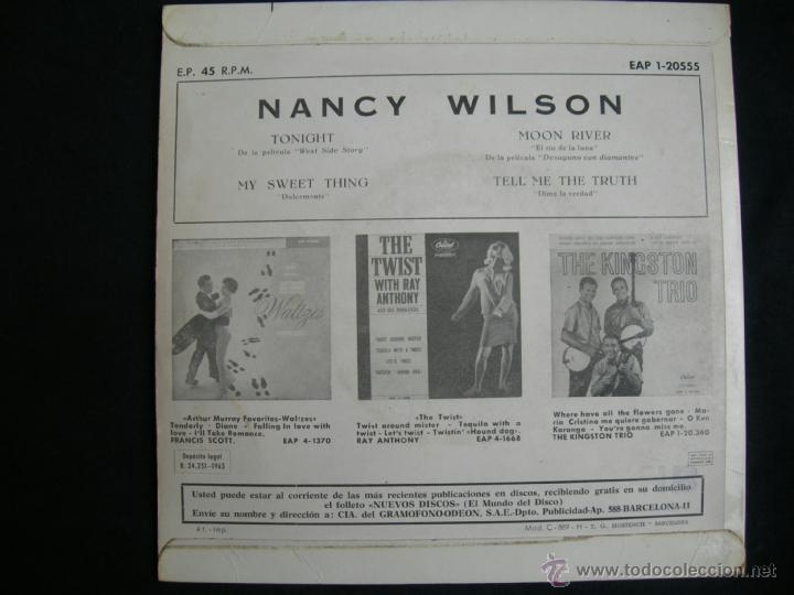 Discos de vinilo: EP NANCY WILSON // TONIGHT + 3 - Foto 2