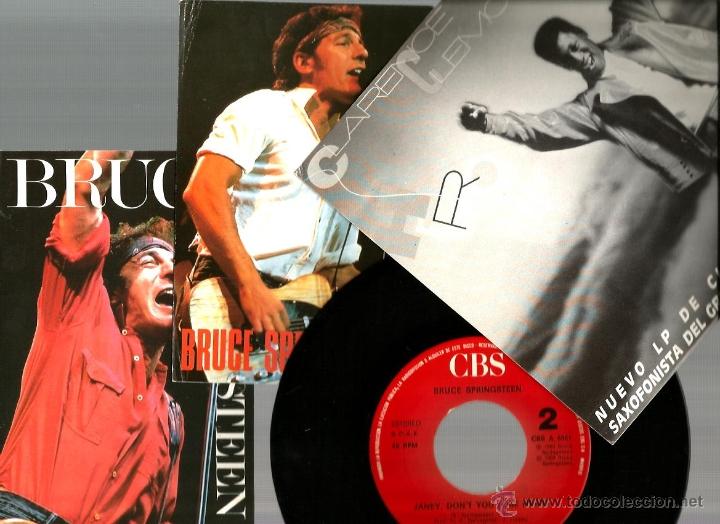 Discos de vinilo: BRUCE SPRINGSTEEN : RARO SINGLE CON DOBLE CUBIERTA Y POSTALES - Foto 4