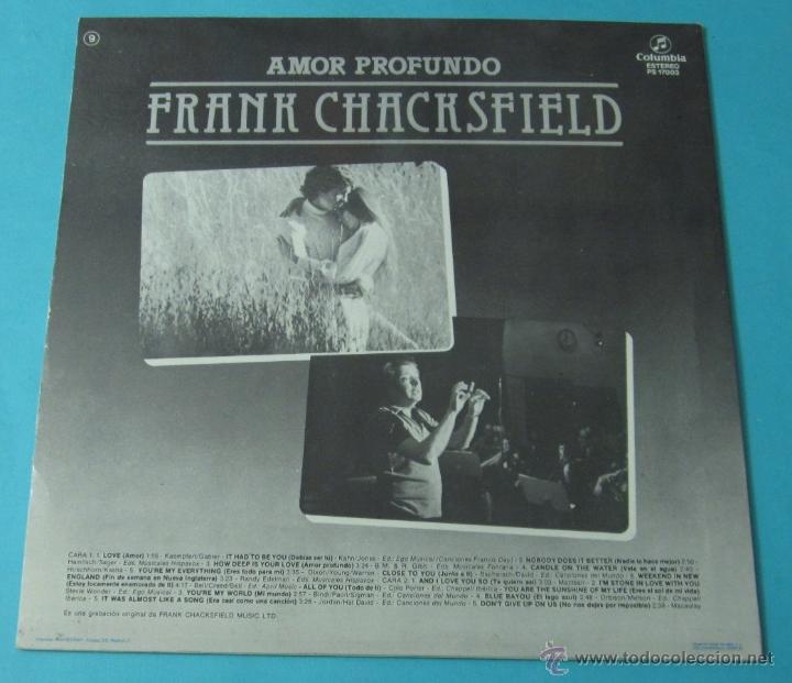 Discos de vinilo: AMOR PROFUNDO. FRANK CHACKSFIELD - Foto 2
