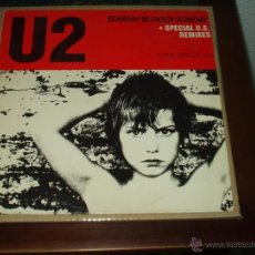 Discos de vinilo: U2 MAXI SINGLE SUNDAY BLOODY SUNDAY+ SPECIAL U.S REMIXES MUY RARO. Lote 39701367