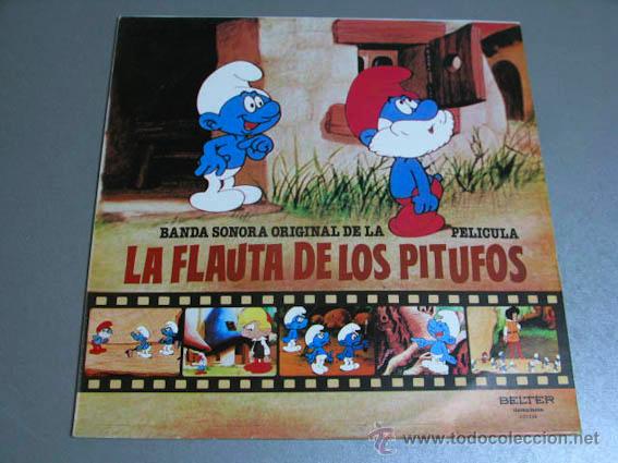 Discos de vinilo: LP LA FLAUTA DE LOS PITUFOS, BSO de la pel&iacute;cula - Foto 1