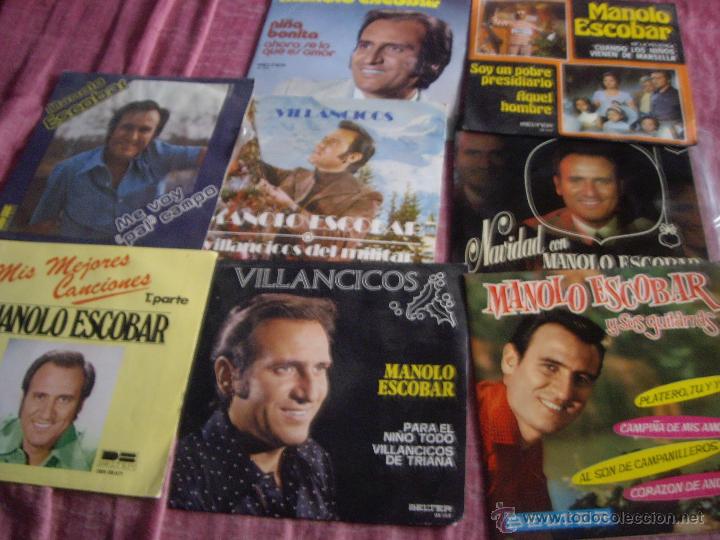 Discos de vinilo: lote 8 eps y singles de manolo escobar - Foto 1
