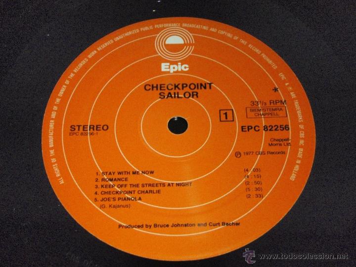 Discos de vinilo: SAILOR ( CHECKPOINT )  1977-HOLANDA  LP33  EPIC - Foto 6