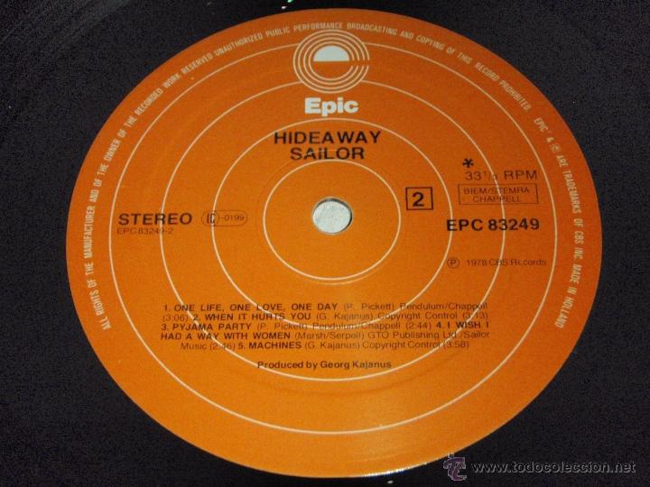 Discos de vinilo: SAILOR  HIDEAWAY  1977-HOLANDA LP33 EPIC - Foto 7