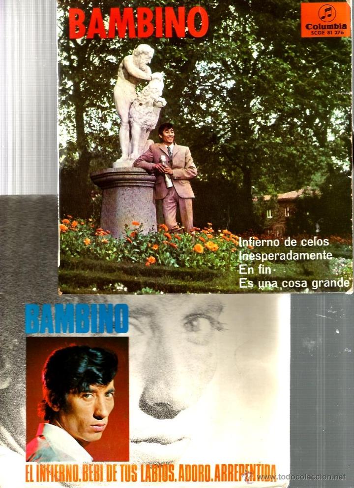 Discos de vinilo: 2 EP&acute;S DE BAMBINO : INFIERNO + INFIERNO DE CELOS - Foto 1