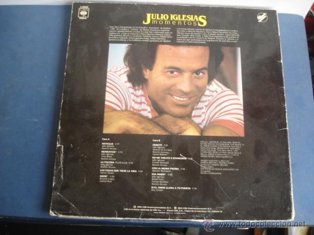 Discos de vinilo: JULIO IGLESIAS MOMENTOS - Foto 3