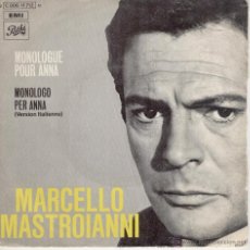 Discos de vinilo: MARCELLO MASTROIANNI - MONOLOGUE POUR ANNA - MANOLOGO PER ANNA - SG FRANCE - VG++ / VG++. Lote 39807882