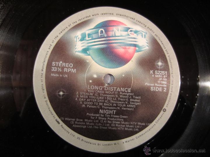 Discos de vinilo: LONG DISTANCE - NIGHT - LP PLANET 1980 VINILO ROCK - Foto 2