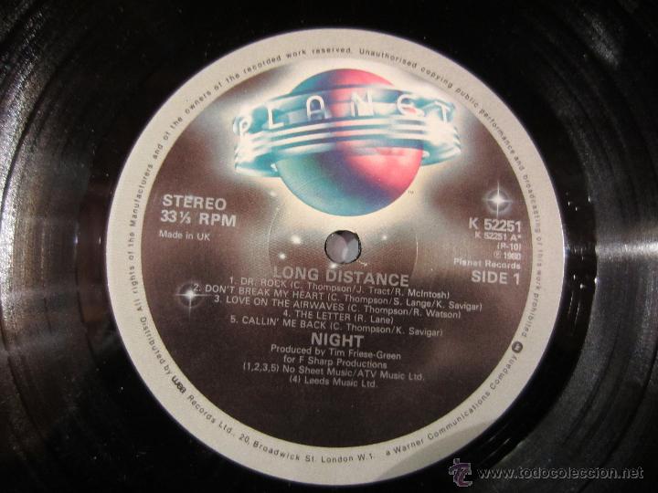 Discos de vinilo: LONG DISTANCE - NIGHT - LP PLANET 1980 VINILO ROCK - Foto 3