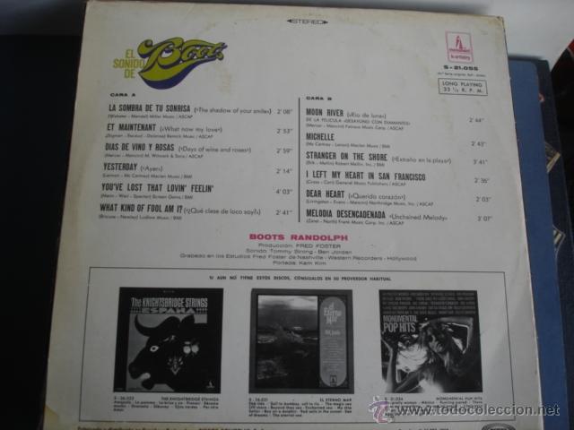 Discos de vinilo: BOOTS RANDOLPH EL SONIDO DE BOOTS - Foto 2