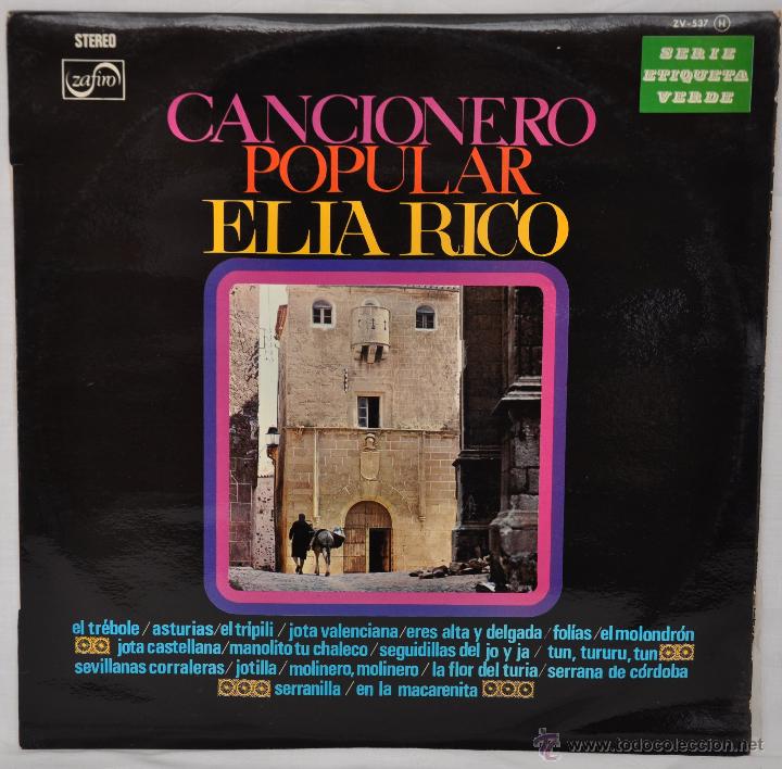 Discos de vinilo: Cancionero Popular. Elia Rico. - Foto 1