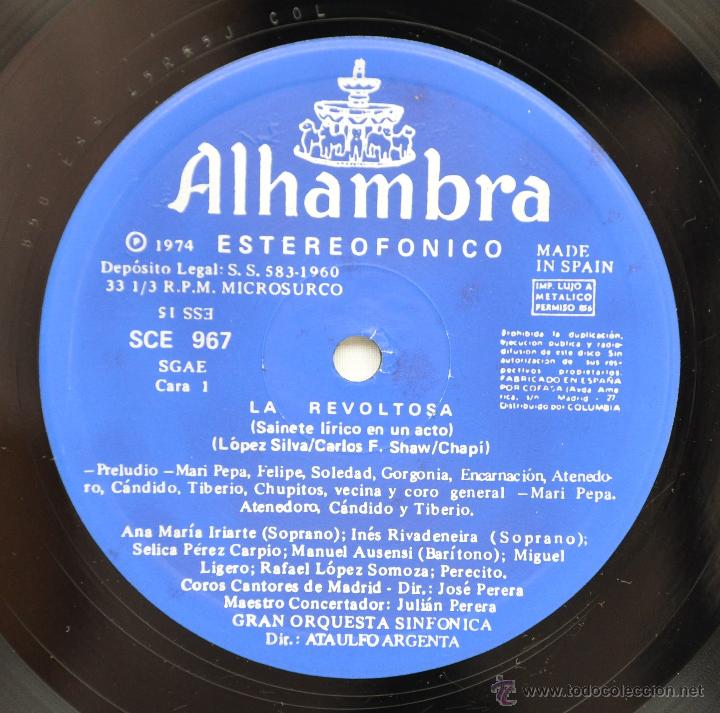 Discos de vinilo: La revoltosa. - Foto 3