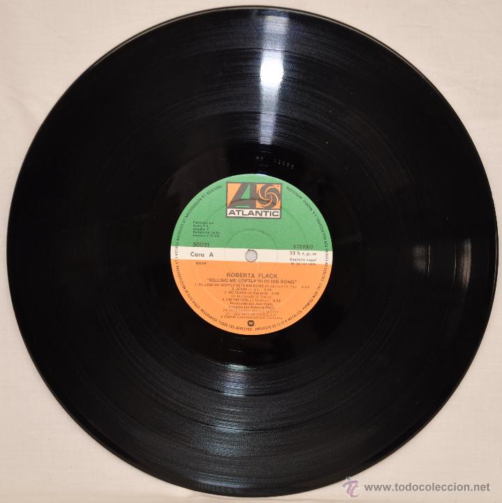 Discos de vinilo: Roberta Flack. Suavemente me mata tu canci&oacute;n. - Foto 4