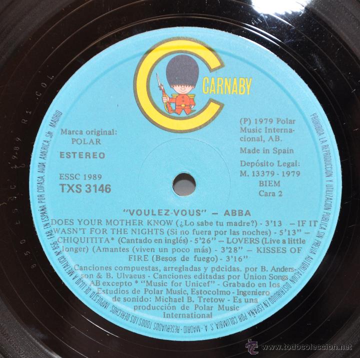 Discos de vinilo: ABBA.Voulez-Vous. - Foto 5