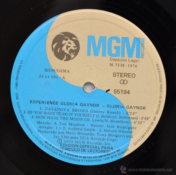 Discos de vinilo: Experience. Gloria Gaynor. - Foto 3