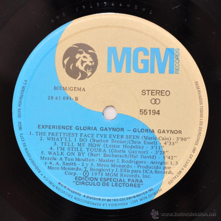 Discos de vinilo: Experience. Gloria Gaynor. - Foto 5