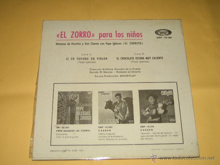 Discos de vinilo: EL ZORRO PARA LOS NI&Ntilde;OS - - Foto 2