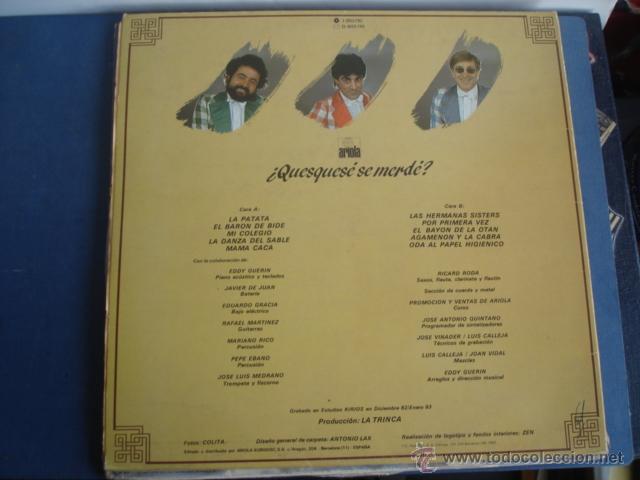 Discos de vinilo: LA TRINCA &iquest;QUESQUESE SE MERDE? - Foto 3