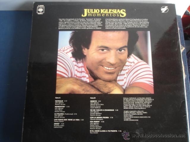 Discos de vinilo: JULIO IGLESIAS MOMENTOS - Foto 3