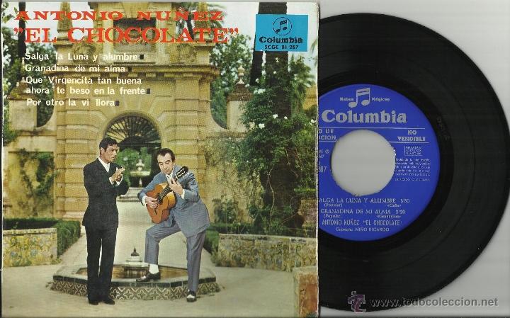 Disques de vinyle: antonio nu&ntilde;ez el chocolate ep salga la luna y alumbre espa&ntilde;a 1967