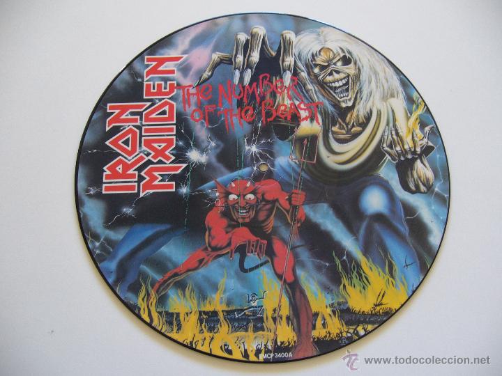 Discos de vinilo: Iron Maiden. LP. Picture disc. The number of the beast. Edici&oacute;n inglesa EMCP 3400