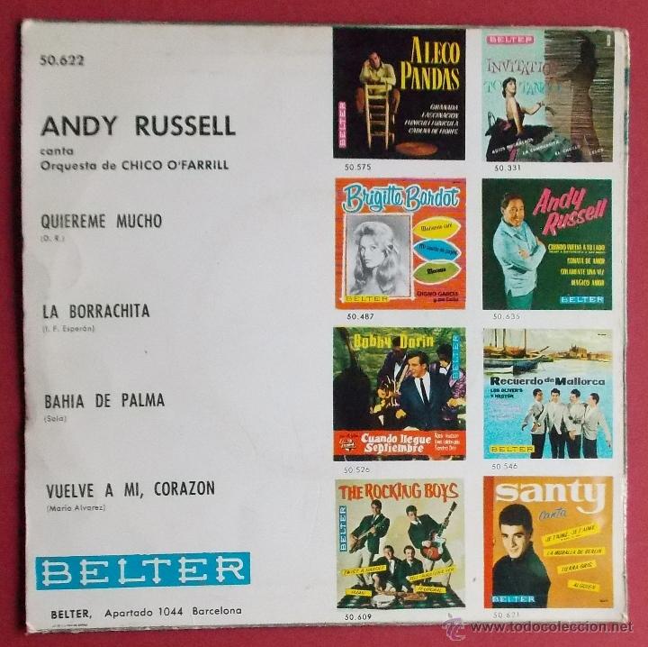 Discos de vinilo: ANDY RUSSELL - BAHIA DE PALMA - BELTER - Foto 2