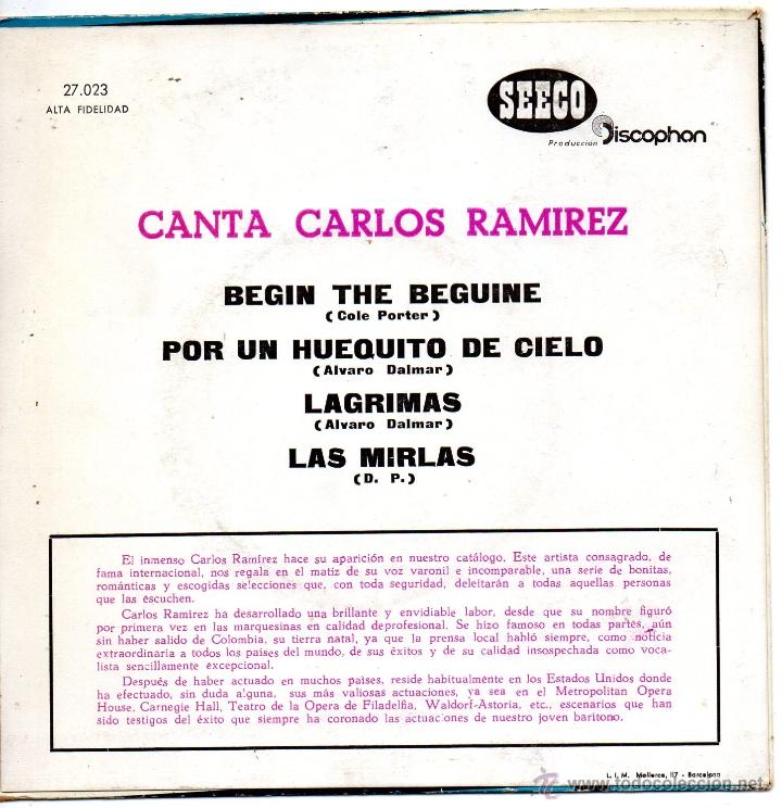 carlos ramirez, ep, begin the beguine + 3 , año Comprar