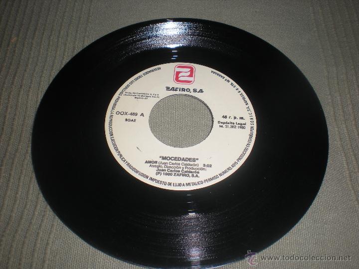 Discos de vinilo: AMOR - MOCEDADES SINGLE . - Foto 2