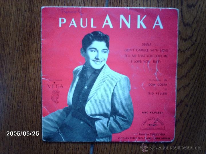 Discos de vinilo: paul anka  -    Diana  +  3 - Foto 1
