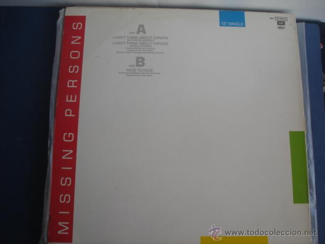 Discos de vinilo: MISSING PERSONS I CAN&acute;T THINK ABOUT DANCIN&acute; - Foto 2