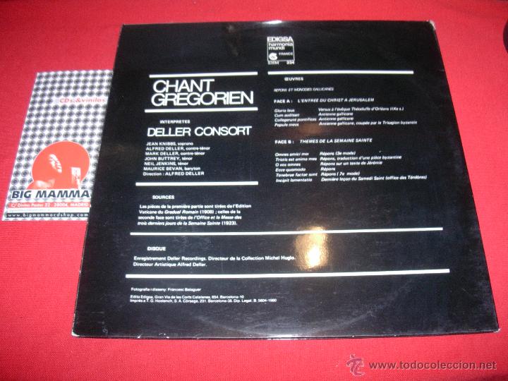 Discos de vinilo: deller consort chant gregorien lp - Foto 2