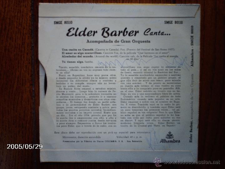 Discos de vinilo: elder barber  -  una casita en canada  +  3 - Foto 2