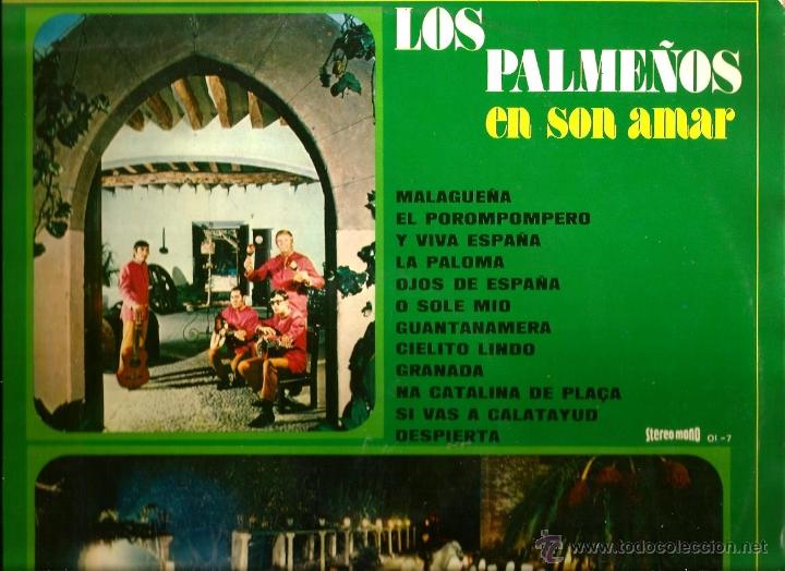 Discos de vinilo: LP LOS PALME&Ntilde;OS : EN SON AMAR - Foto 1