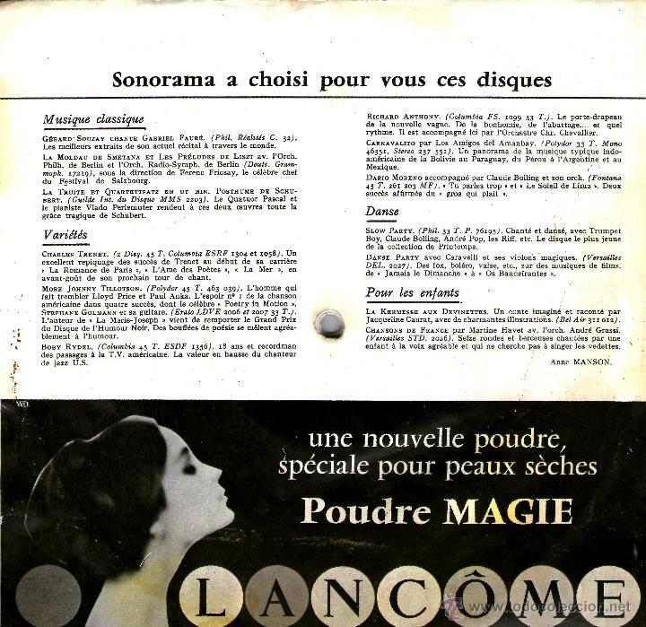 Discos de vinilo: SONORAMA N&ordm;28 MARS 1961 CON FLEXIDISCO - Foto 2