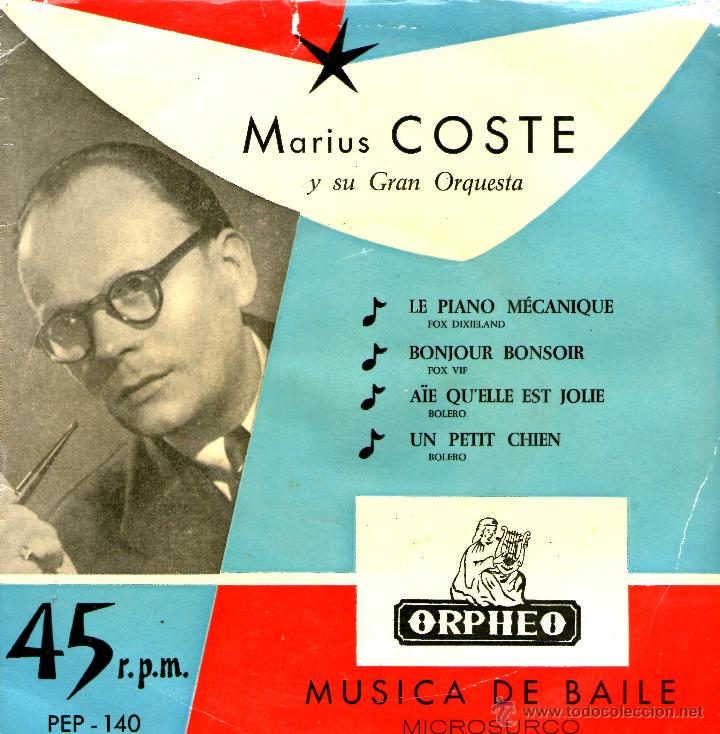 Discos de vinilo: MARIUS COSTE Y SU ORQUESTA - Foto 1