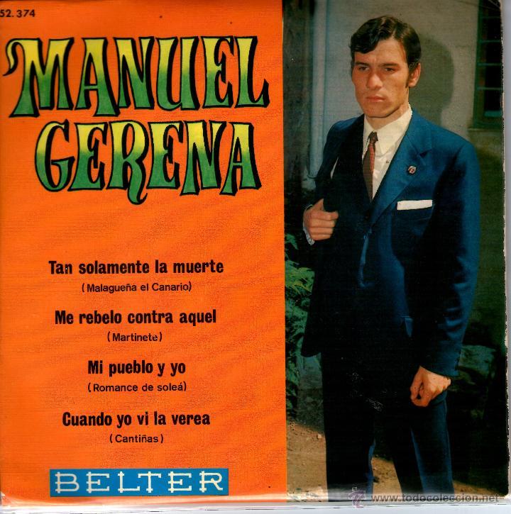 Discos de vinilo: MANUEL GERENA - TAN SOLAMENTE LA MUERTE - Foto 1