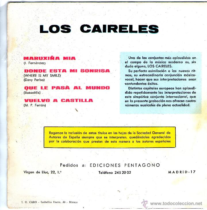 Discos de vinilo: Los Caireles - Foto 2