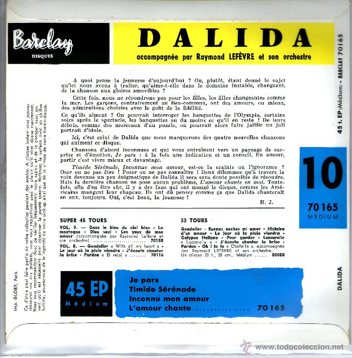Discos de vinilo: DALIDA - Foto 2