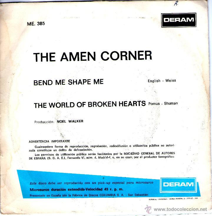 Discos de vinilo: THE AMEN CORNER 1967 PROMO - Foto 2