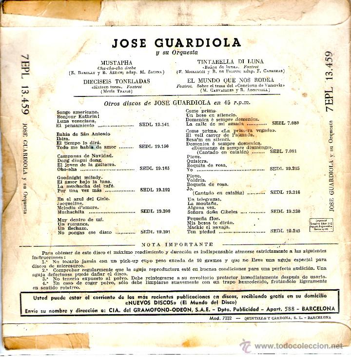 Discos de vinilo: JOSE GUARDIOLA  LA NOVIA - Foto 2