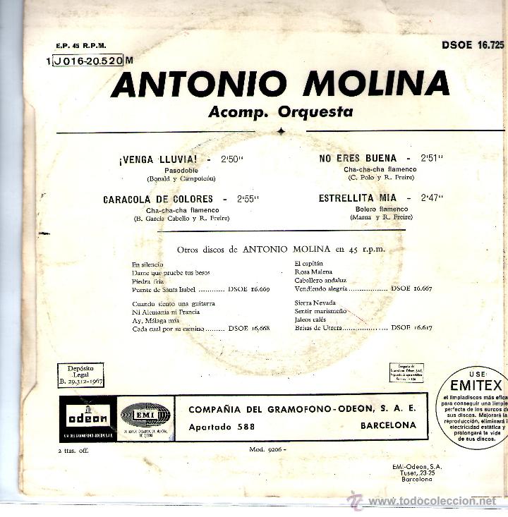 Discos de vinilo: ANTONIO MOLINA - Foto 2