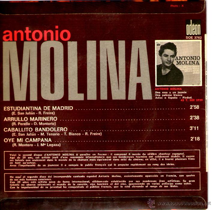 lp vinilo. antonio molina. 1962. - Compra venta en todocoleccion