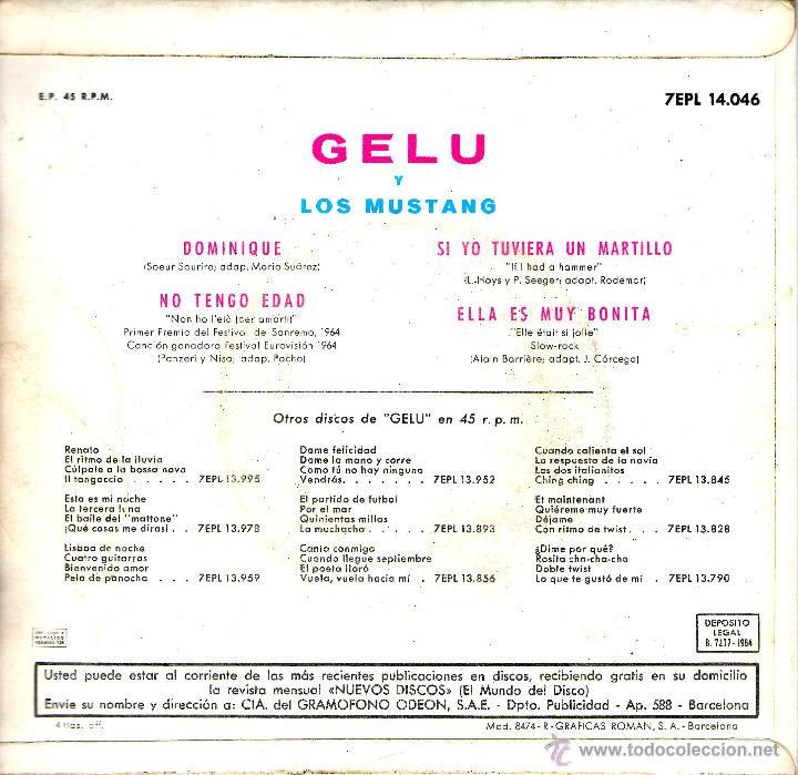 Discos de vinilo: GELU Y LOS MUSTANG - Foto 2